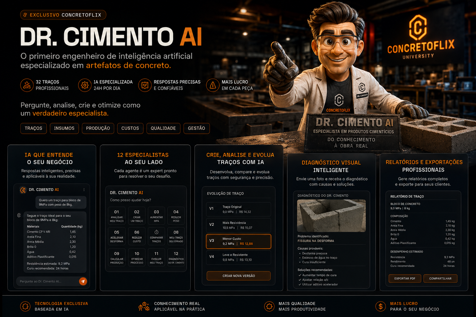 Dr. Cimento AI - O Engenheiro Digital da ConcretoFlix